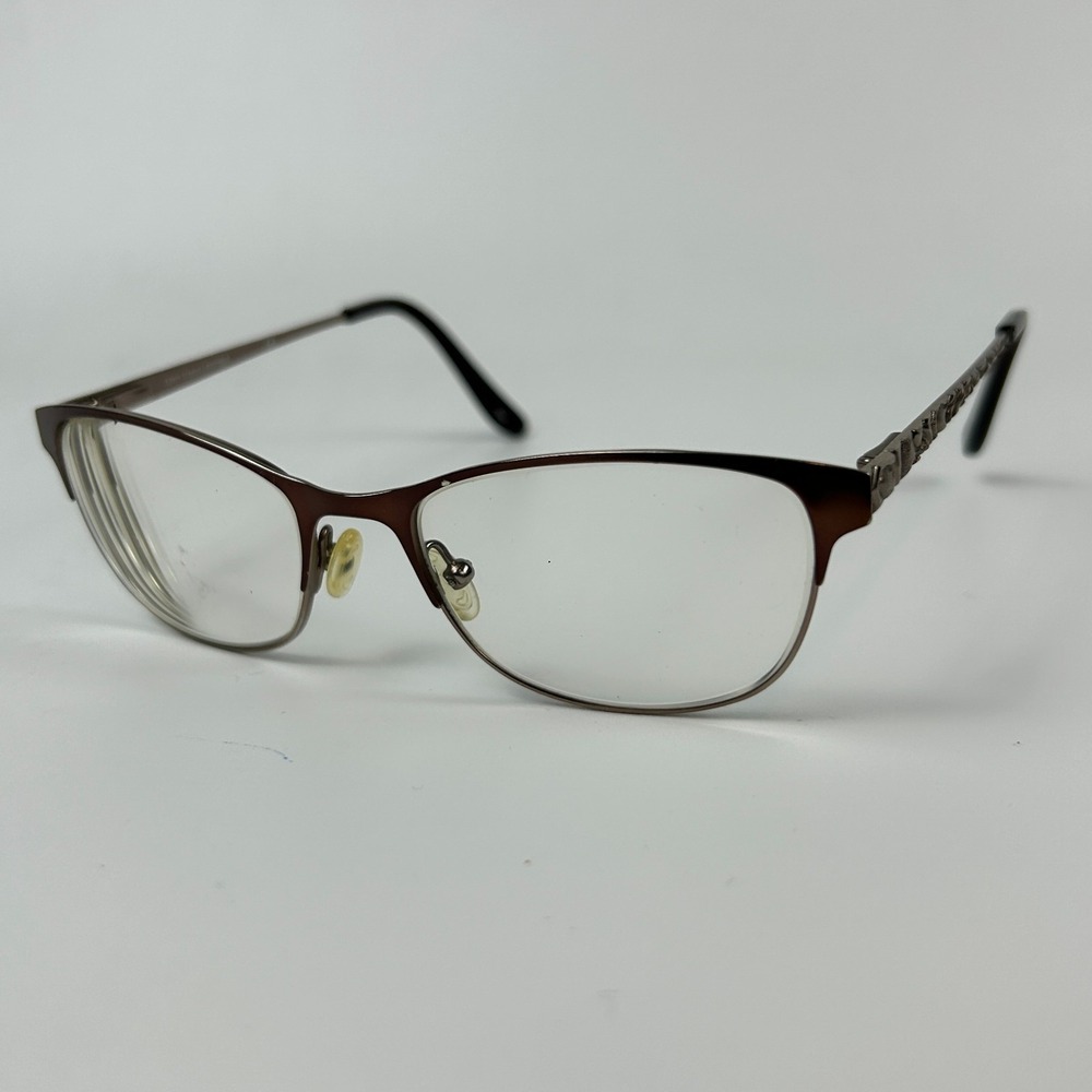 Côte d'Azur CDA-239 C2 Womens Eyeglasses Frame Brown Metal Half Rim 50-17-135 mm